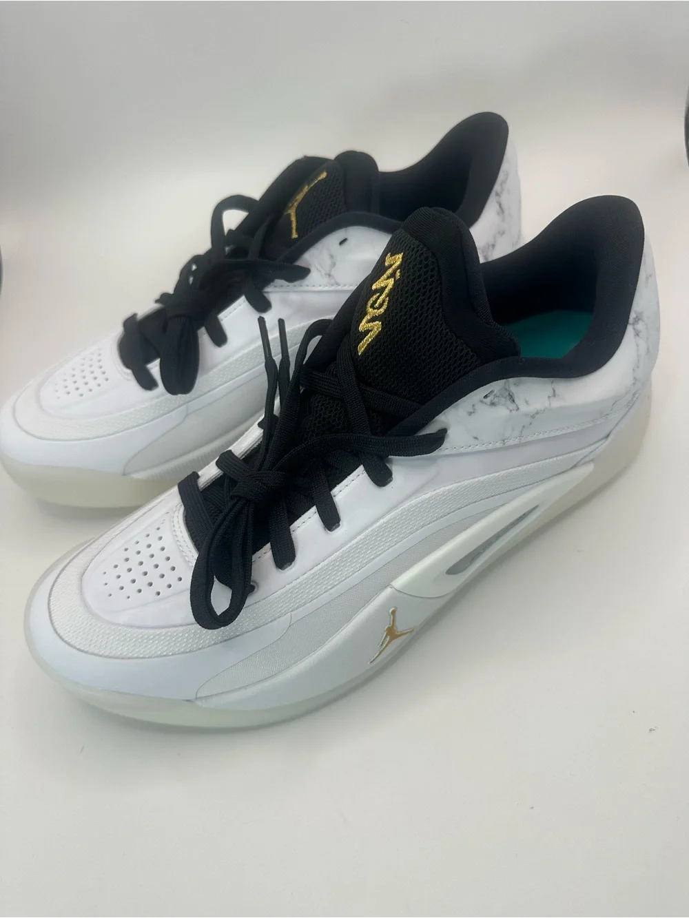 Jordan Zion 4 Men’s White, Black & Gold Low-Top Sneakers FB1802-104